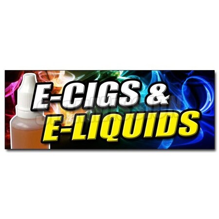 Signmission E-CIGS & E-LIQUIDS DECAL sticker smoking head shop cigarette vape vaporize, D-24 Ecig & Eliquid D-24 Ecig & Eliquid